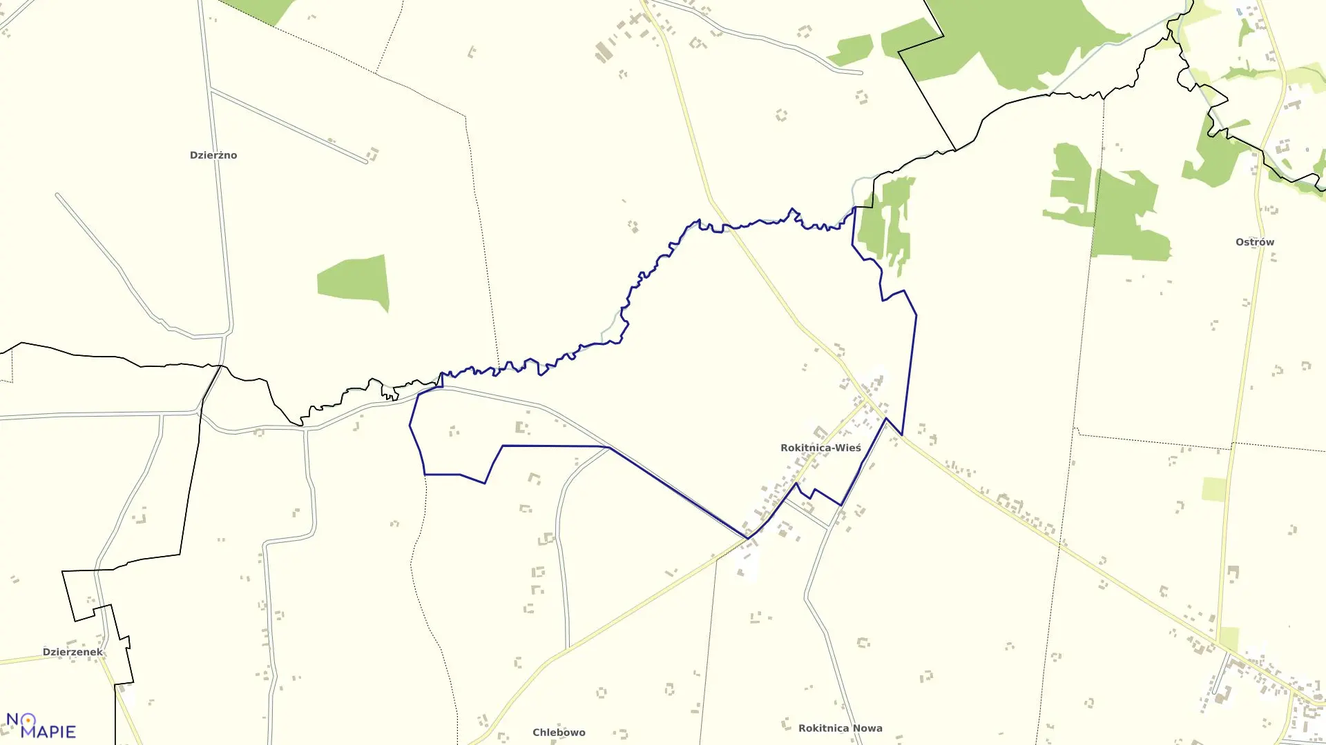 Mapa obrębu ROKITNICA STARA w gminie Świedziebnia